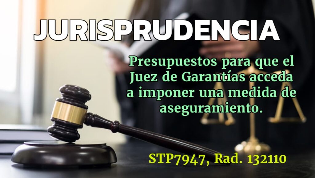 Presupuestos para que el Juez de Garantías acceda a imponer una medida de aseguramiento.